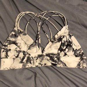 PINK | Marble Crisscross Bralette